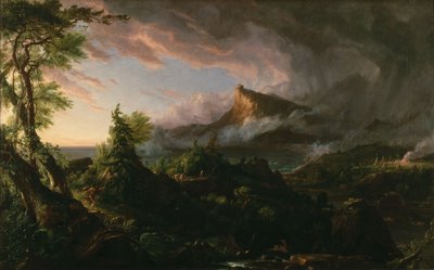 El estado salvaje de El curso del imperio de Thomas Cole